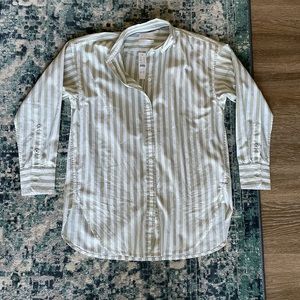 J. Crew Relaxed-fit washed cotton poplin shirt in bold stripe